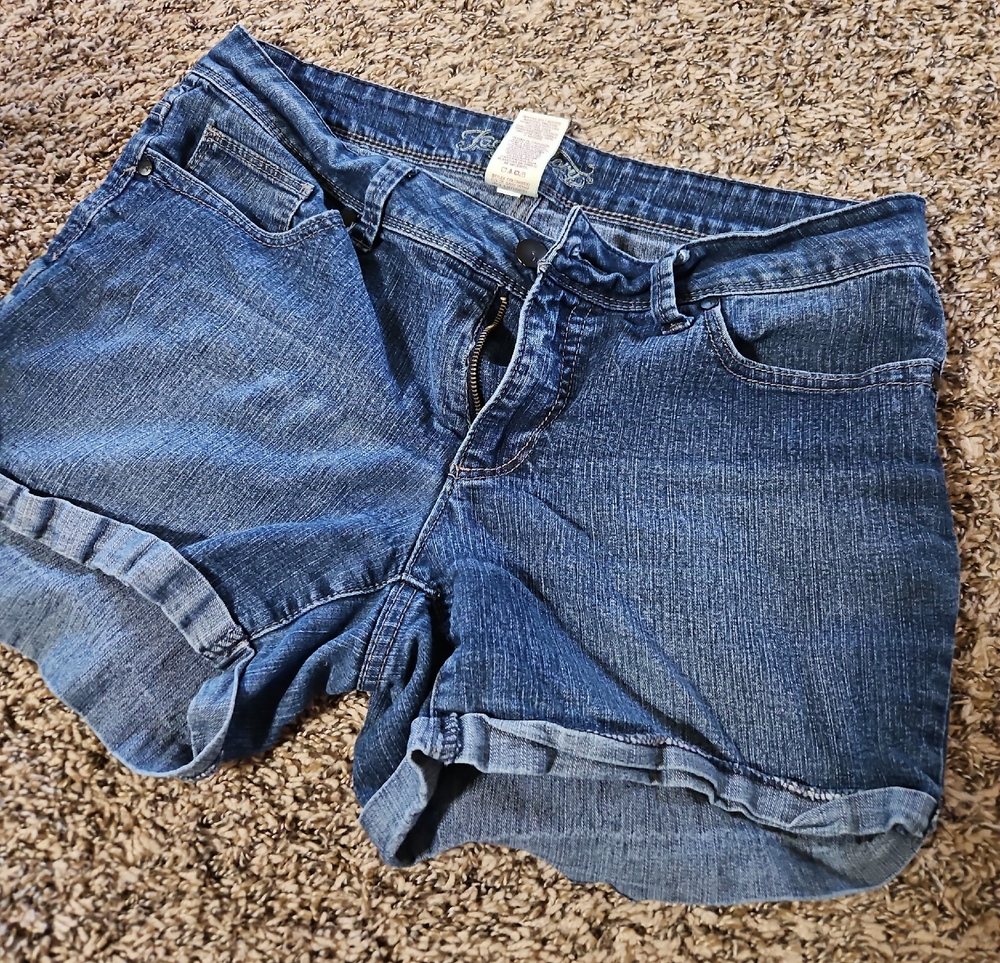 Faded Glory Women's Dark Blue Denim Shorts